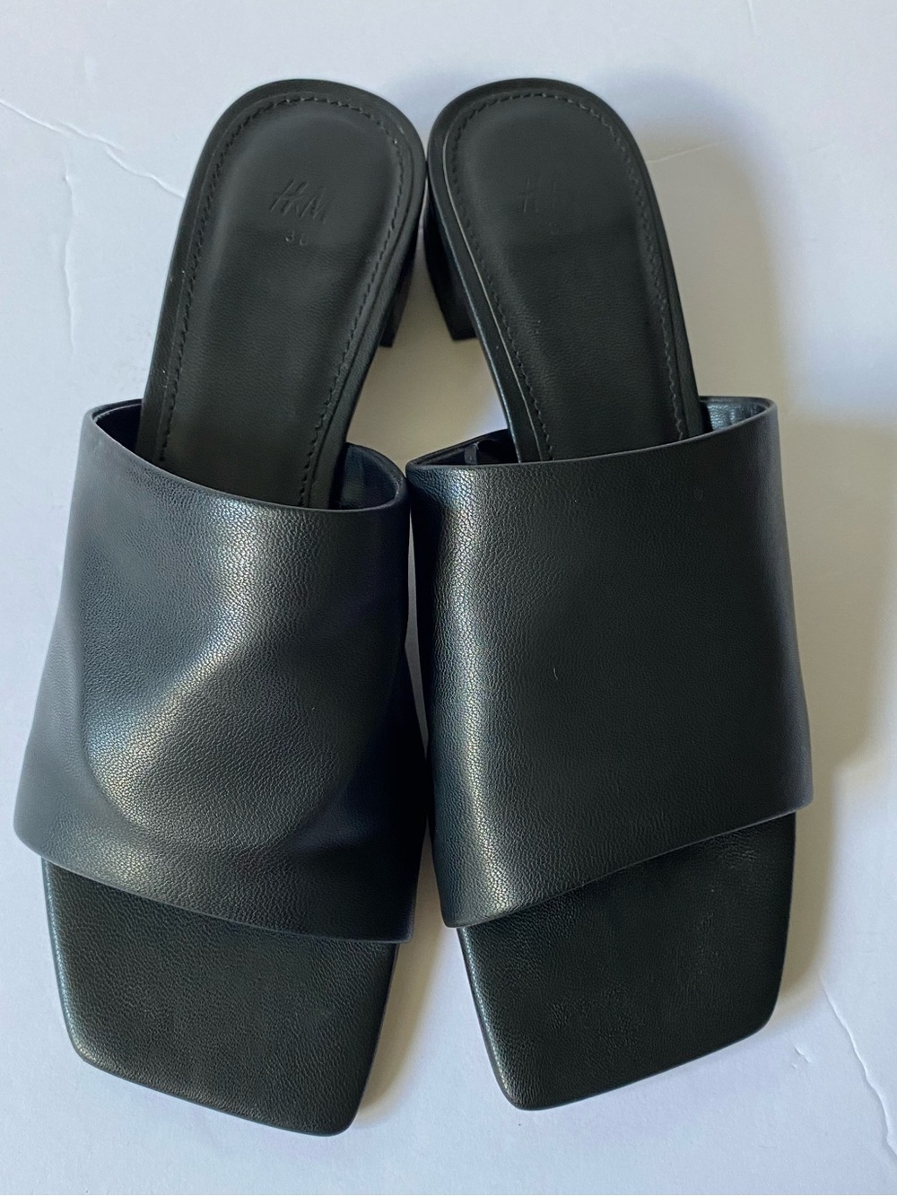H&M Black Mule Heels EU 38 Like New